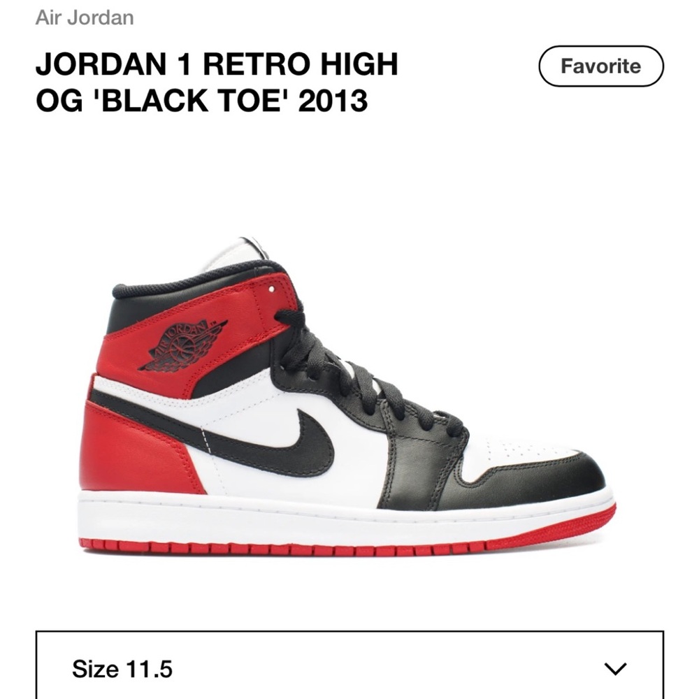 Jordan 1 Retro High OG - Black, White, Red